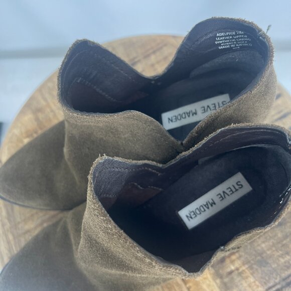 Steve Madden Adelphie Suede Boots Green - Picture 12 of 12